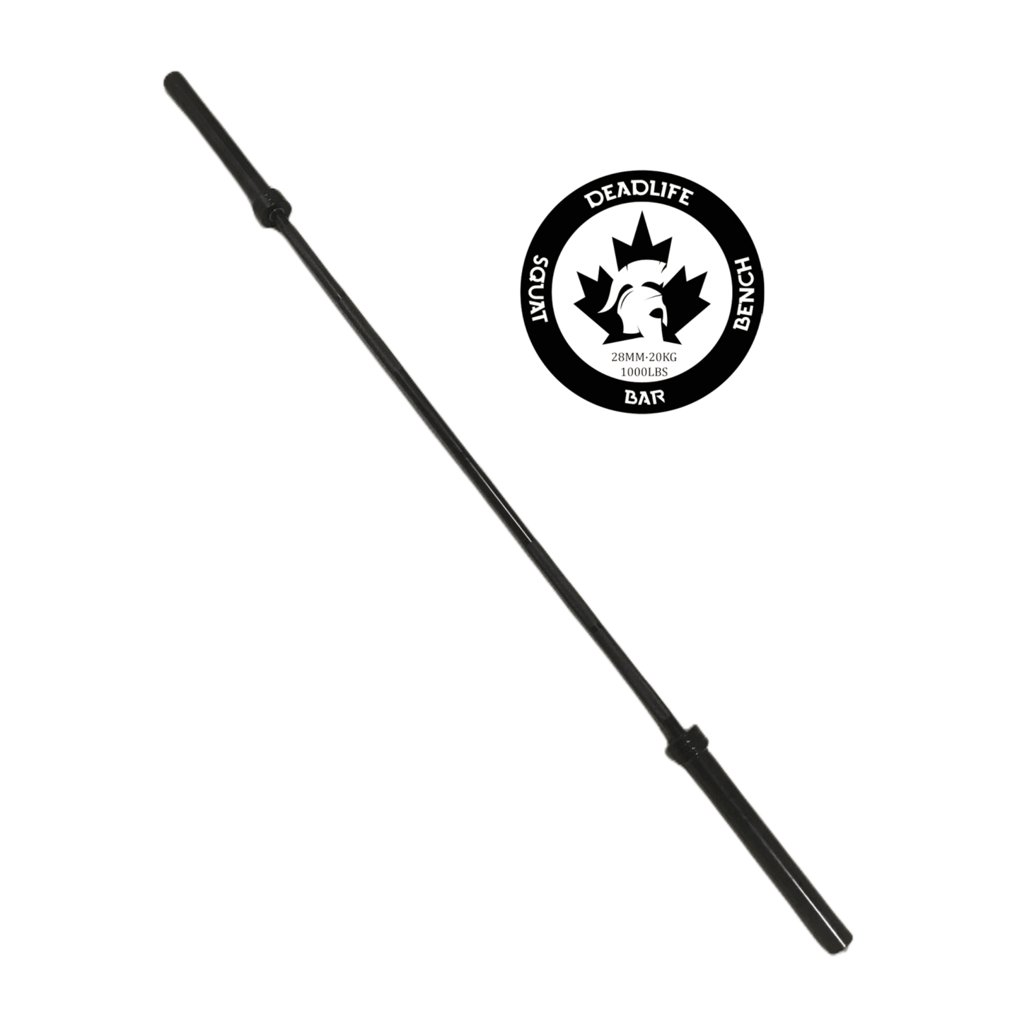 Spartaks Strength 45LB Olympic Weightlifting Bar (1000LB Capacity) showcased on a white background.