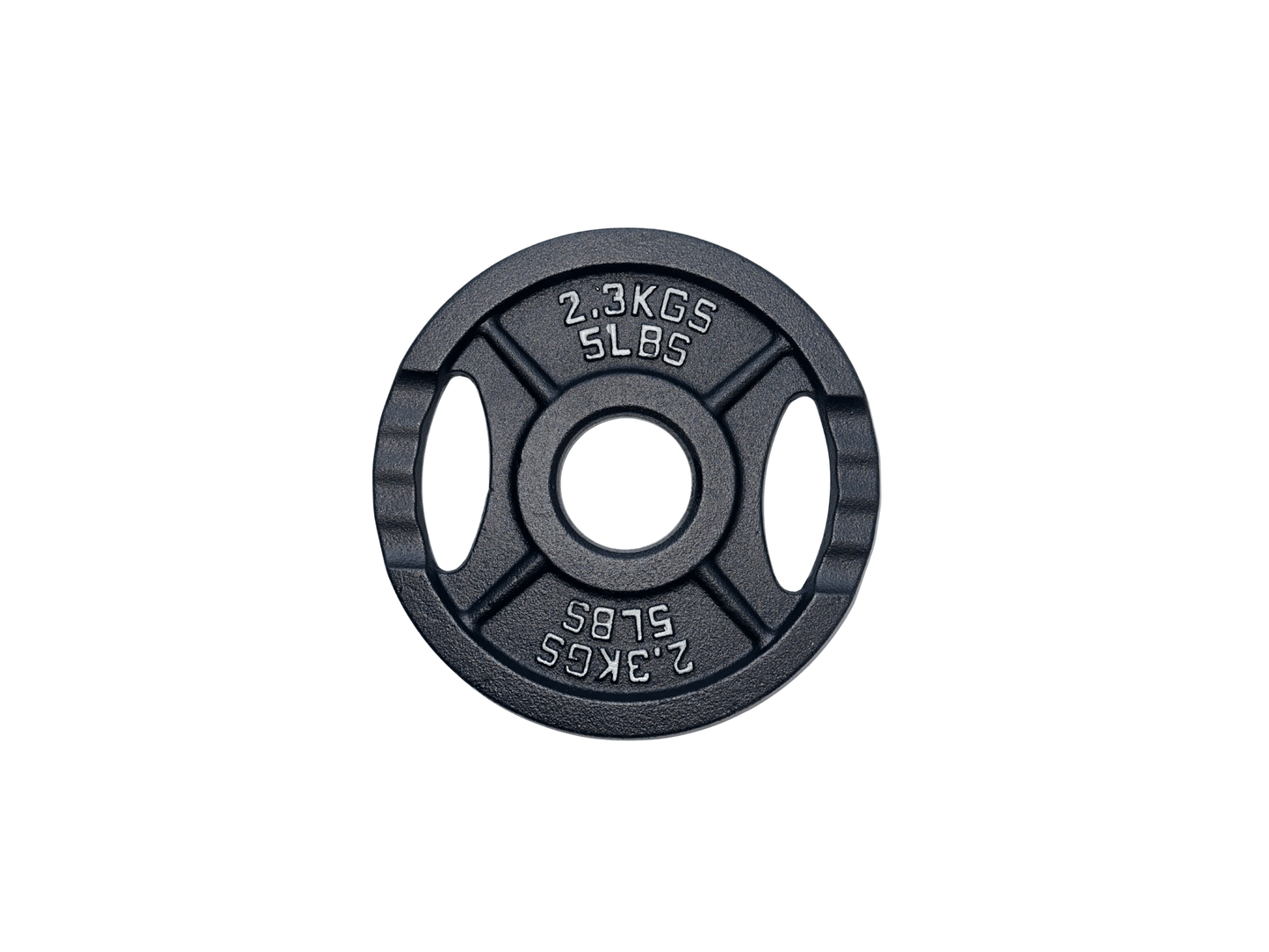 Spartaks Strength Cast Iron Olympic Weight Plates (10–45LB 230LB Set) weight plate close-up image.
