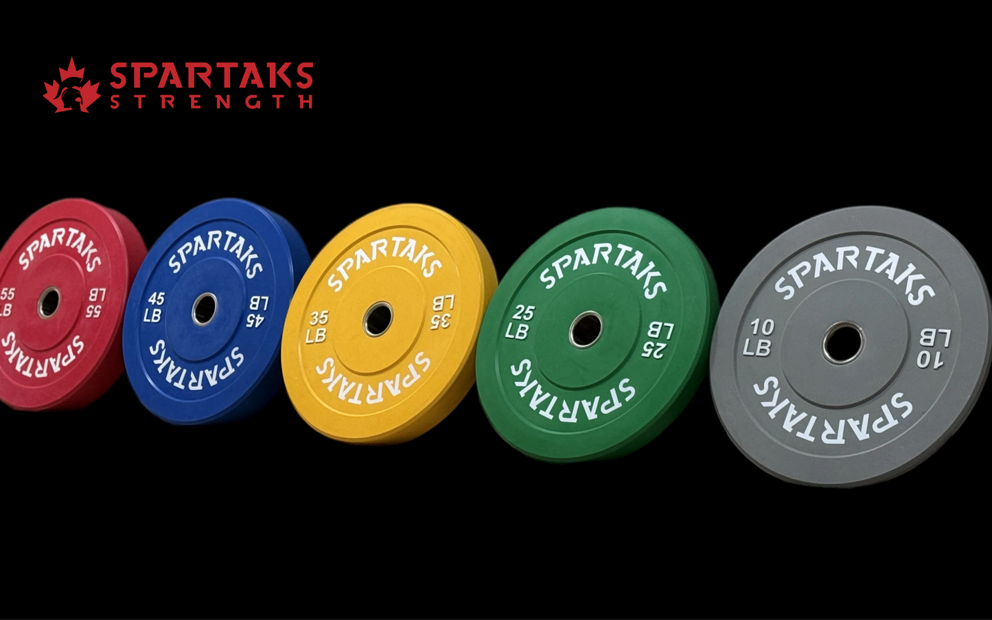 Spartaks High Performance Color Coated Bumper Plates - 10LB to 55LB image 2