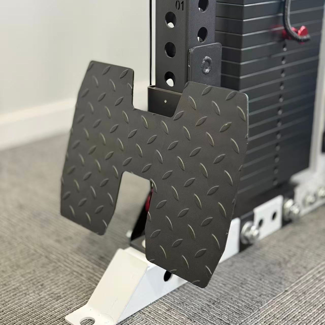 black weightlifting foot pedal