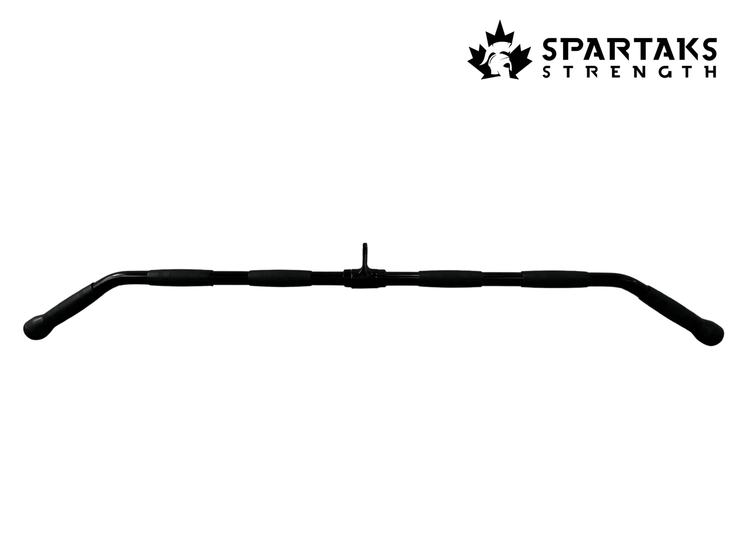 Spartaks Strength Single Pulley Wide Grip Lat Pulldown Bar Attachment for effective upper back and lats training.