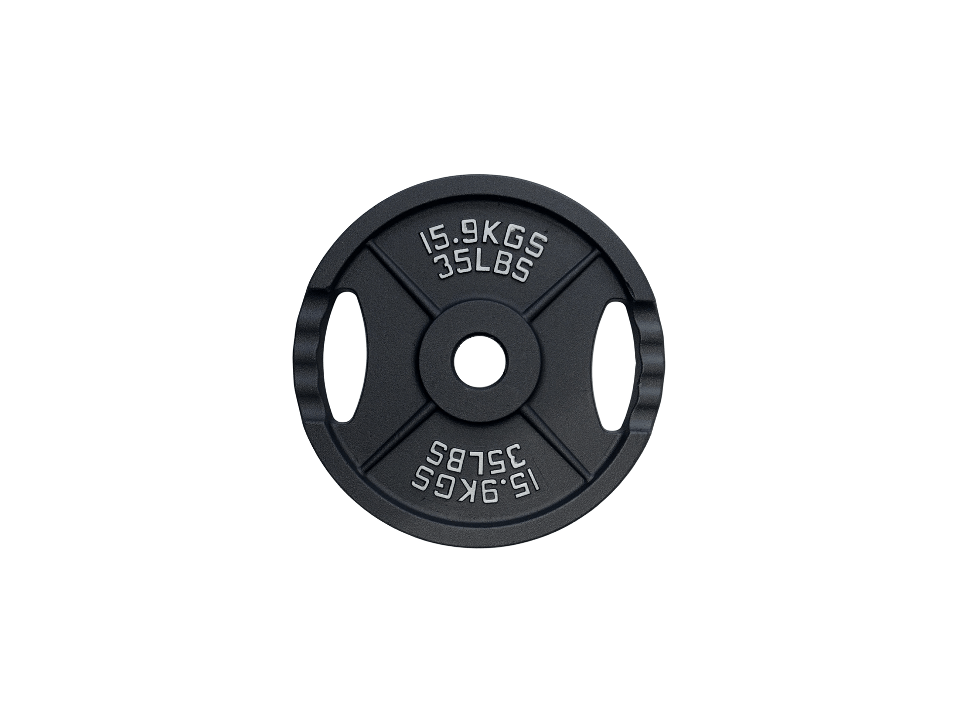 Spartaks Strength Cast Iron Olympic Weight Plates (10–45LB 230LB Set) black weight plate 35lbs for strength training.