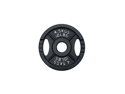 Spartaks Strength Cast Iron Olympic Weight Plates (10–45LB 230LB Set) 10lb weight plate for gym equipment.