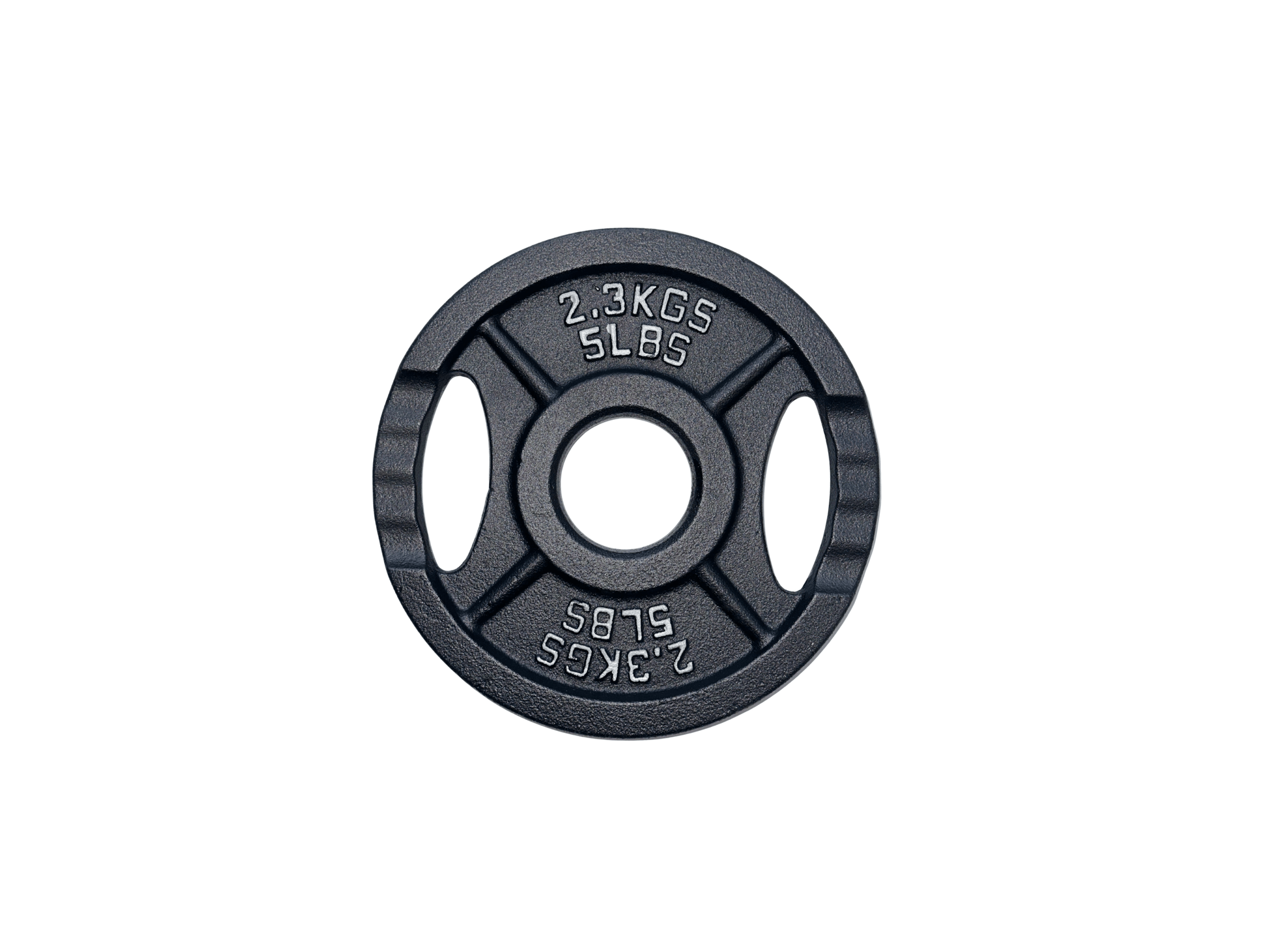 Spartaks Strength Cast Iron Olympic Weight Plates (10–45LB 230LB Set) weight plate close-up image.