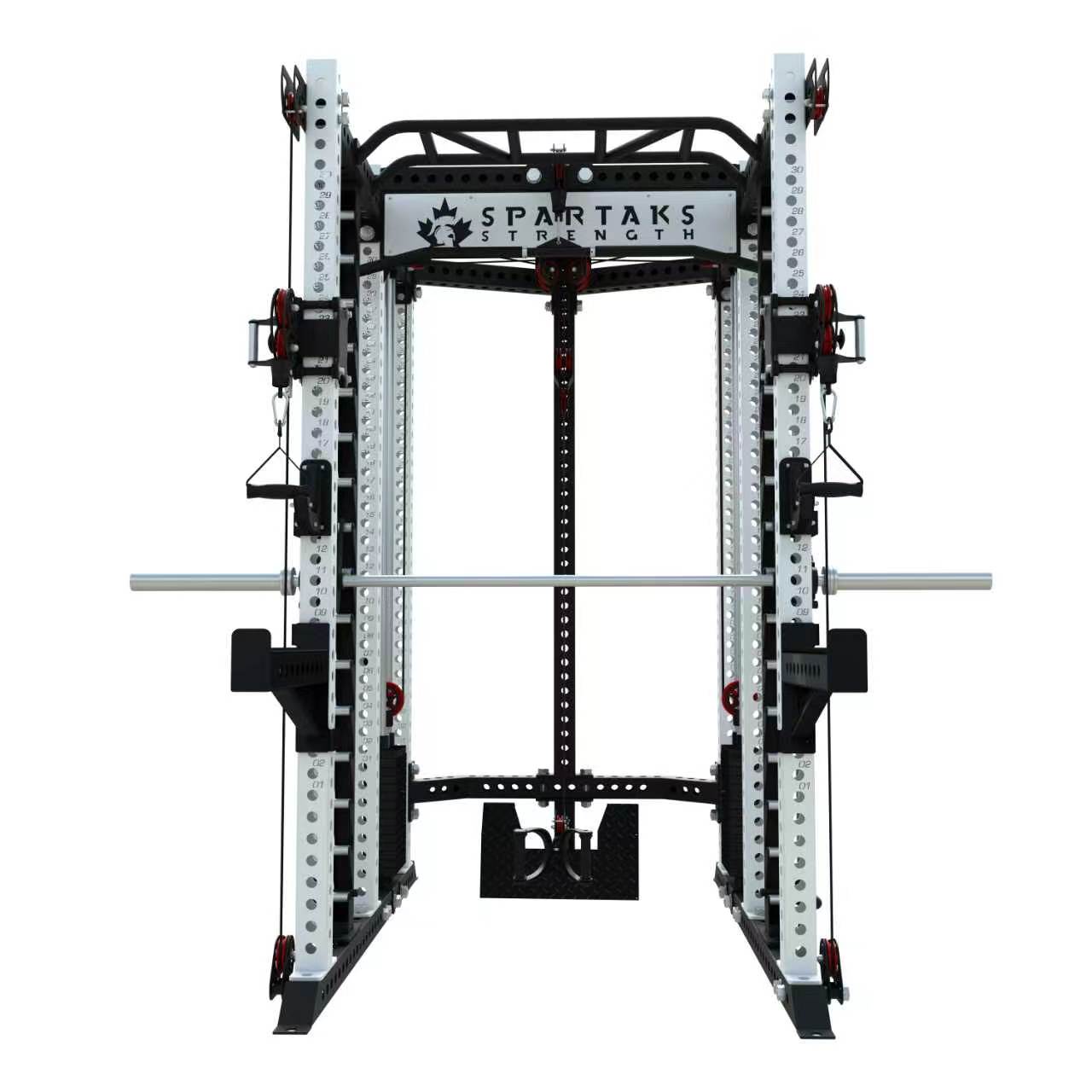 Spartaks Strength KB2407 7 Post Full Rack Smith Machine Functional Trainer