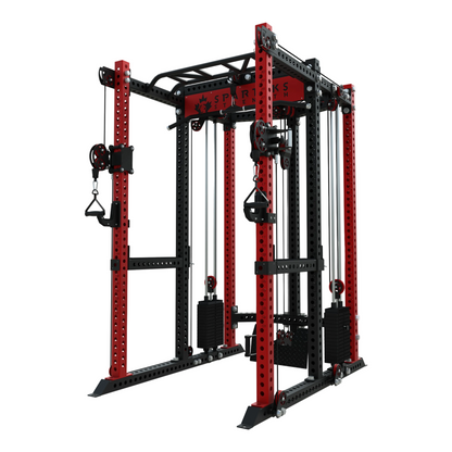 Spartaks Strength KB2407 7 Post Full Rack Smith Machine Functional Trainer
