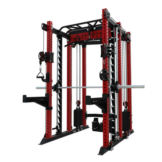 Spartaks Strength KB2407 7 Post Full Rack Smith Machine Functional Trainer