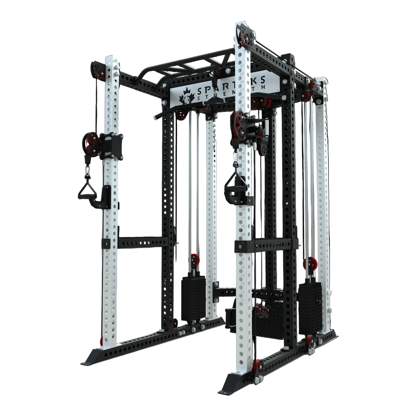 Spartaks Strength KB2407 7 Post Full Rack Smith Machine Functional Trainer