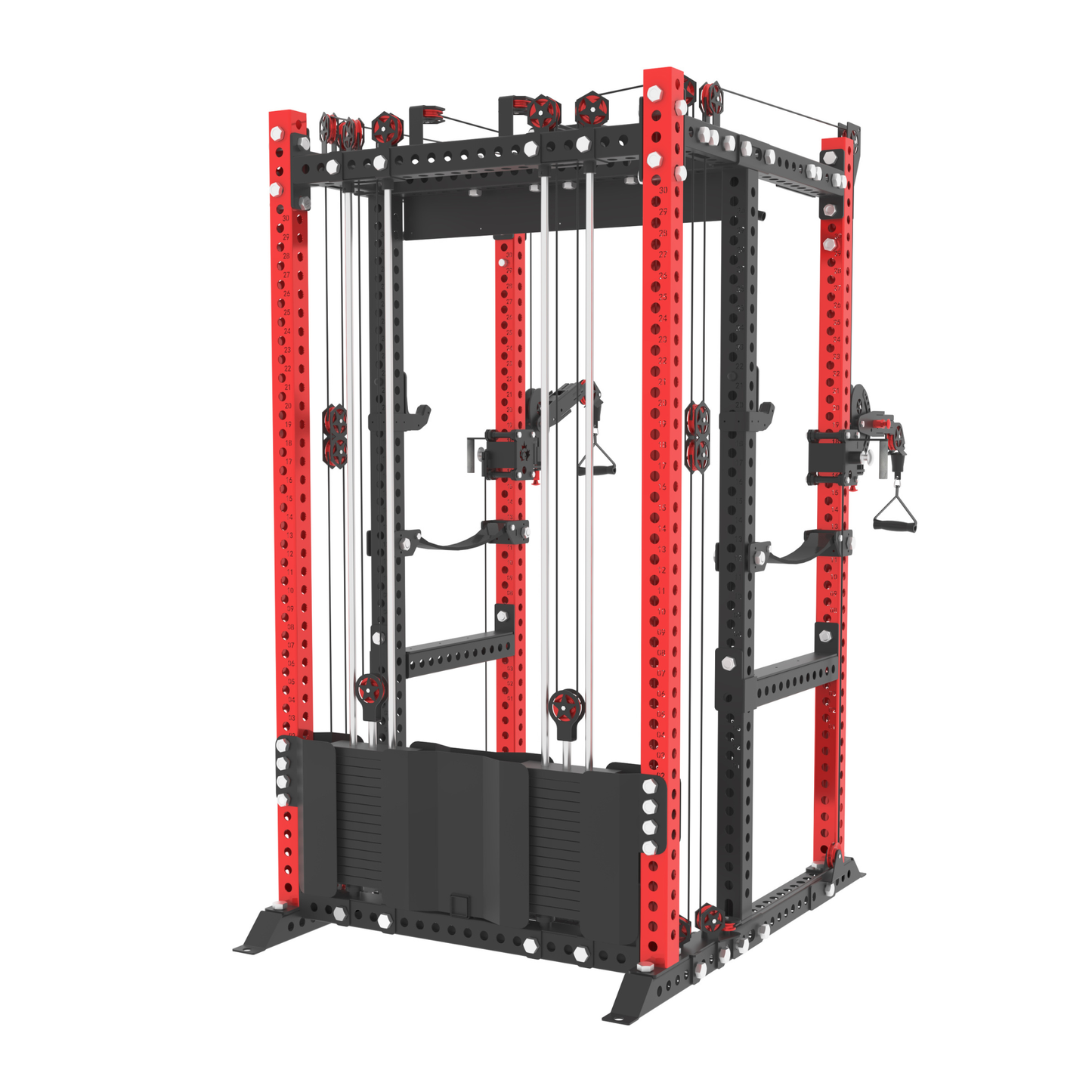 KB2406 6-Post Full Rack Functional Trainer 3"X3" 9-Gauge