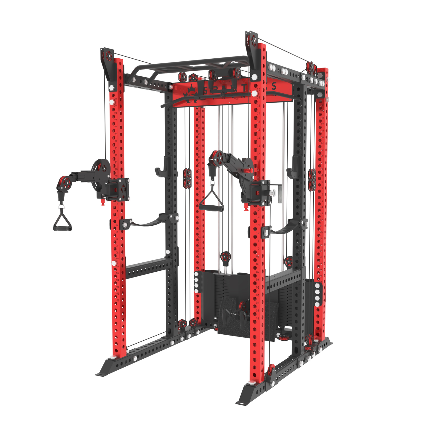 KB2406 6-Post Full Rack Functional Trainer 3"X3" 9-Gauge