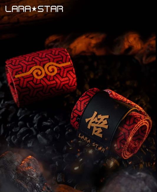 Lara Star Wrist Wraps designed for enhanced wrist stability during strength training workouts.