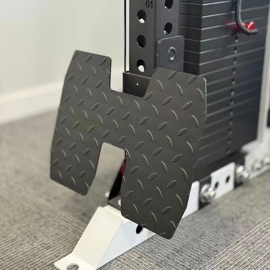 black weightlifting foot pedal 