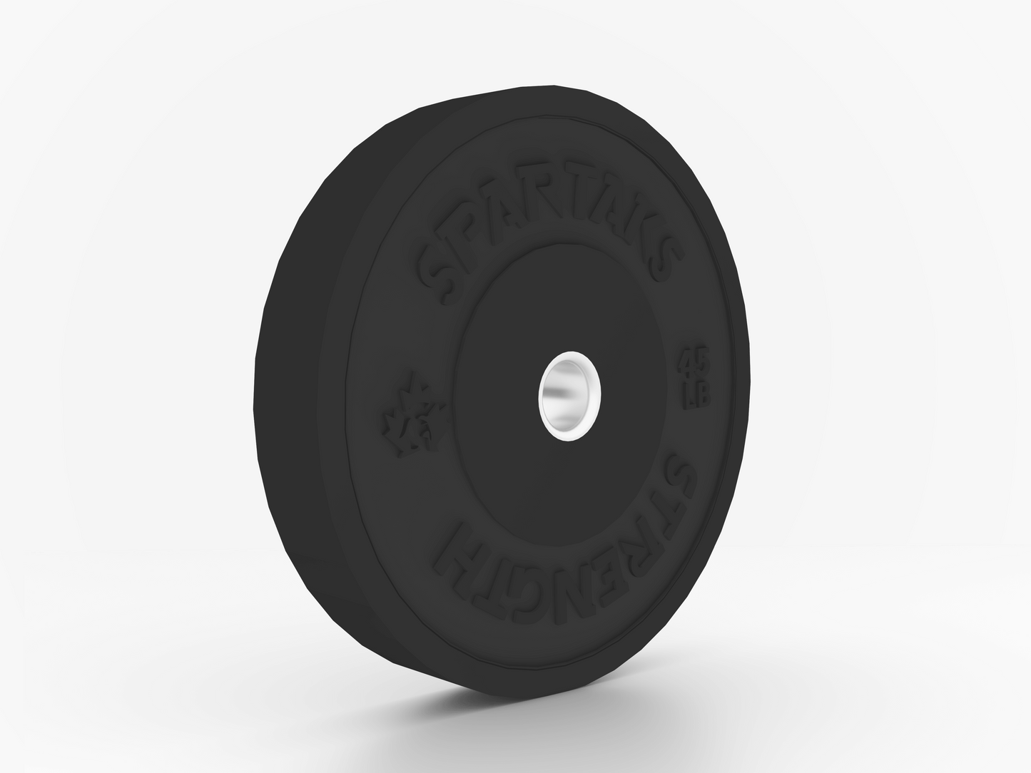 Spartaks Strength High Performance Bumper Plates (10LB to 55LB) displayed on a white background.