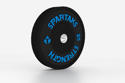 Spartaks Strength High Performance Bumper Plates (10LB to 55LB) - 45 LB weight plate for strength training.