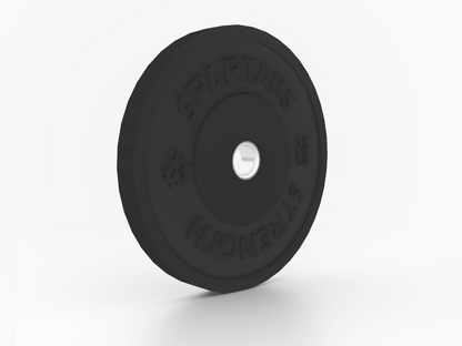 Spartaks Strength High Performance Bumper Plates (10LB to 55LB) - 25LB weight plate for strength training.