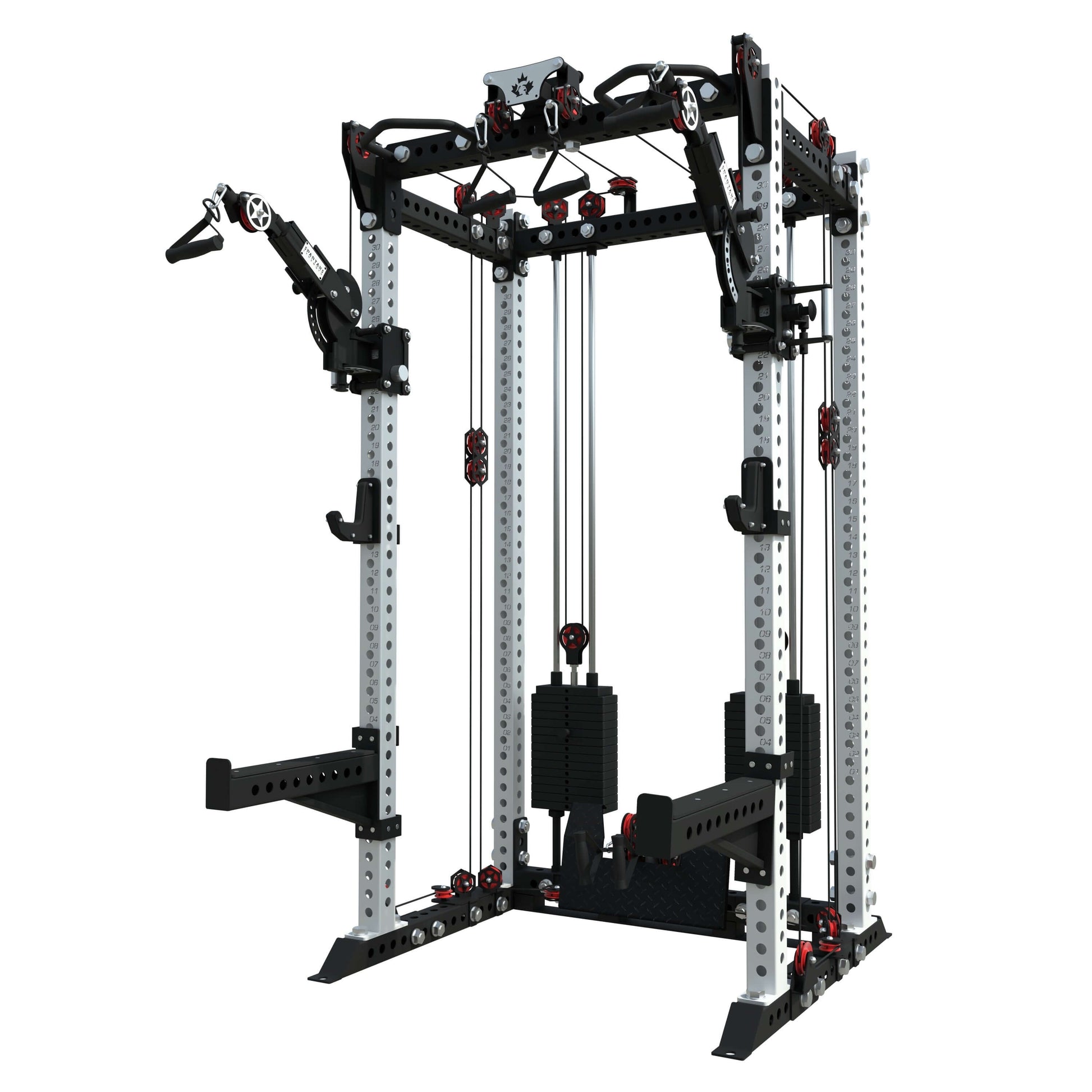 Spartaks Strength KB2404 Functional Trainer (3”×3”, 9-Gauge Steel) with multi pulley configurations.