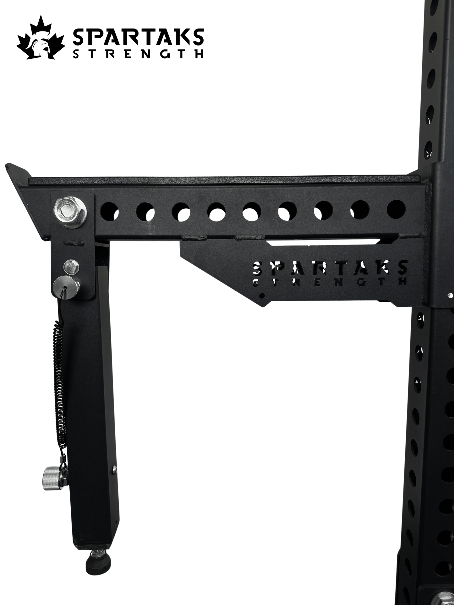 Spartaks Strength Spotter Arms with Stand Rack Attachment (Pair) close-up image showcasing design and build quality.