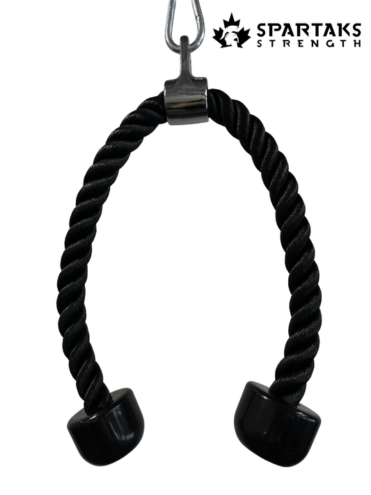 Spartaks Strength Triceps Rope Attachment for effective arm workouts and flexibility in exercise routines.